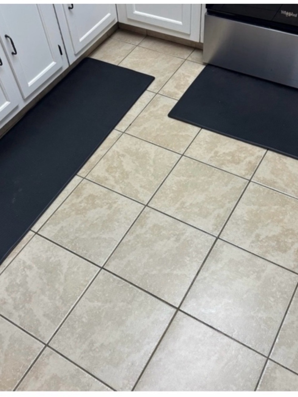Black Kitchen Anti-Fatigue Floor Matts set of 2